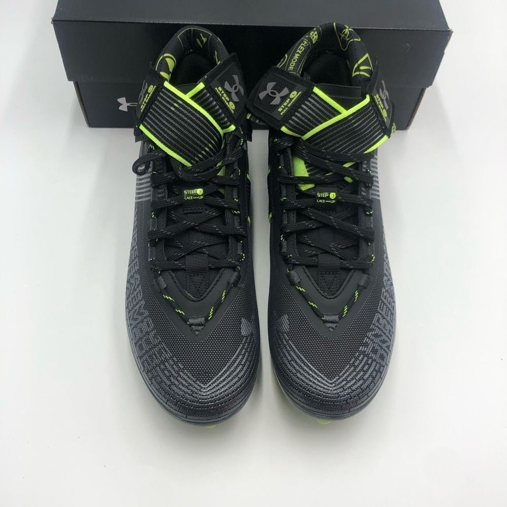 Brand New Under Armour Highlight Mc Football Cleats Black Jet Grey For‎ Men 10.5